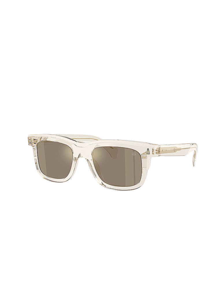 Moncler Unisex Moncler ME6004 CLARO 30035A Sonnenbrillen Acetat Weiß Braun Quadratisch Spiegel