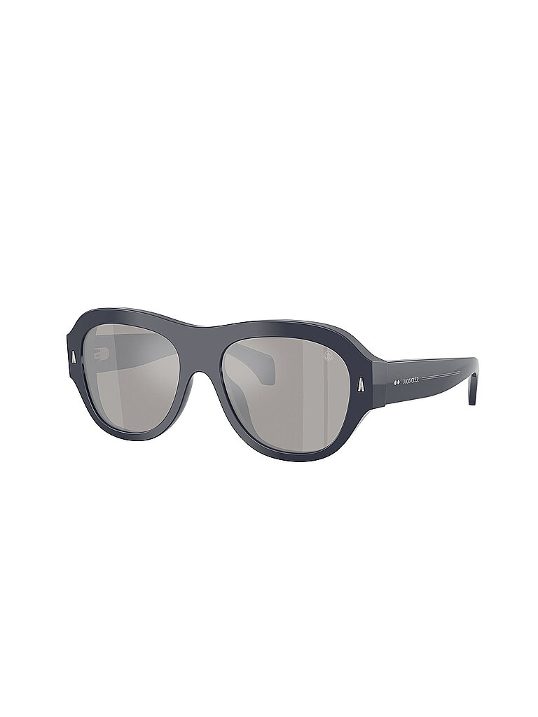 Moncler Unisex Moncler ME6015U ELEVANE 30206G Sonnenbrillen Acetat Blau Silber Geometrisch Normal