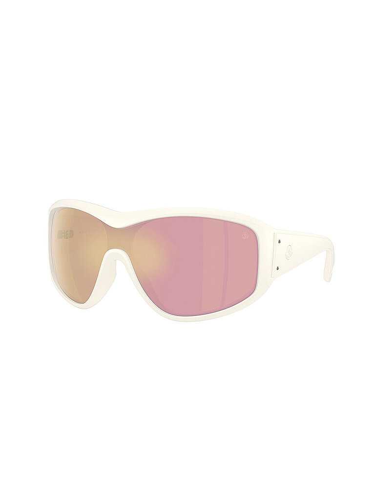 Moncler Unisex Moncler ME8016U THYRA 50367J Sonnenbrillen Injiziert Weiß Braun Rund Spiegel