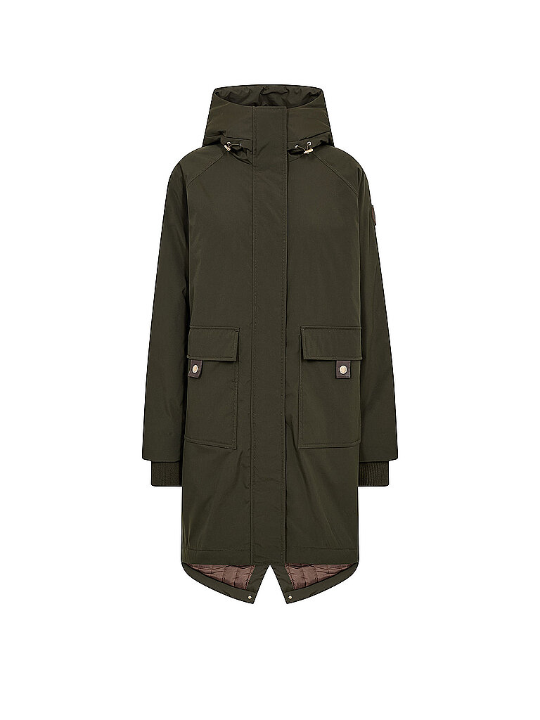 MOS MOSH Parka MMCALIFAUXFUR dunkelgrün | XS
