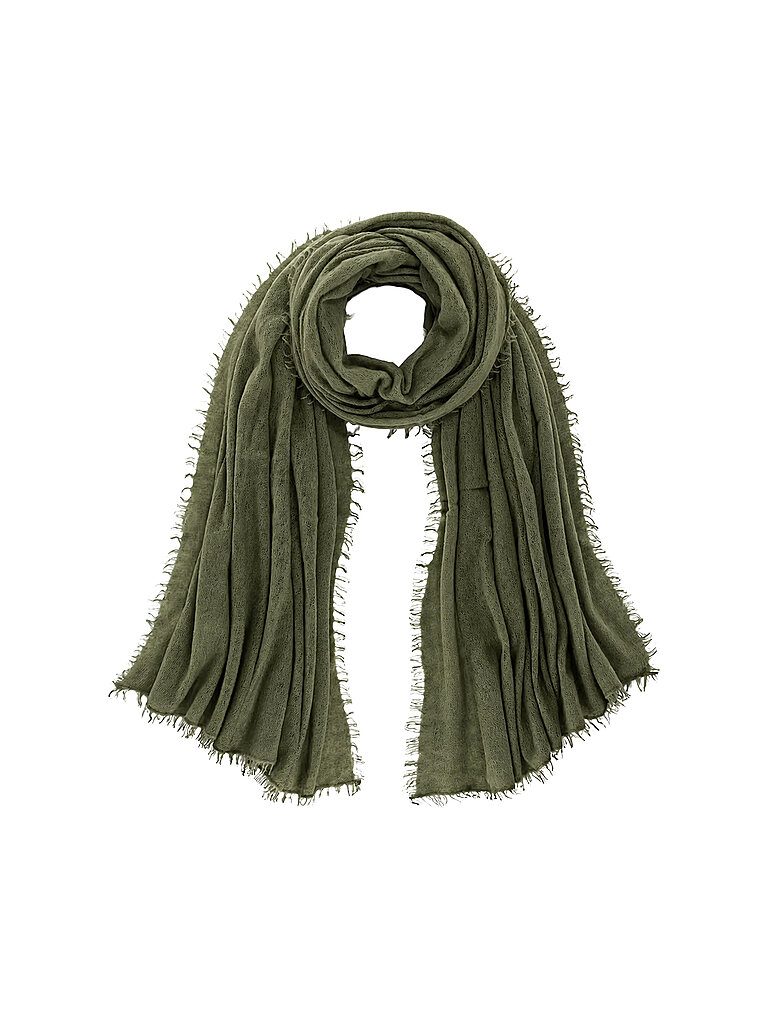 MOULETA Châle en cachemire olive