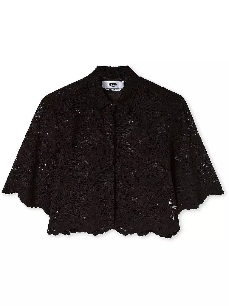 MSGM | Bluse Cropped Fit | schwarz