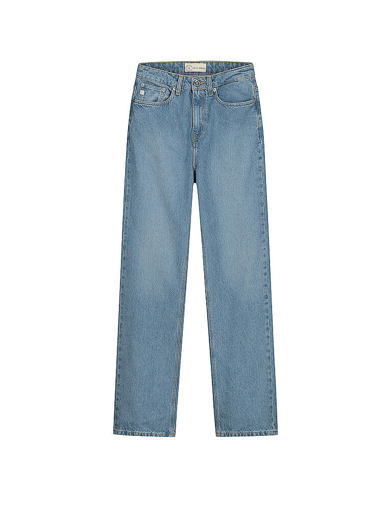 MUD JEANS Jeans Straight Fit Rose hellblau
