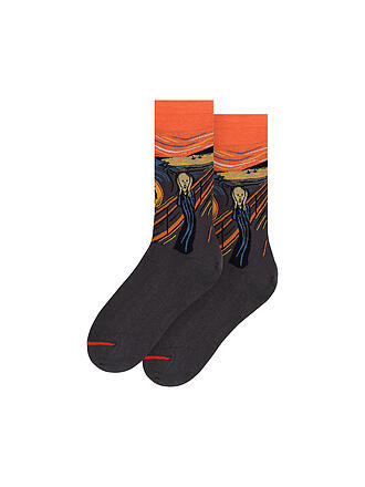 MUSEARTA | Herren Socken THE SCREAM - EDVARD MUNCH orange (40-46)