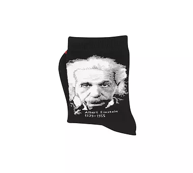 MUSEARTA Damen Socken SCIENCE & HISTORY - ALBERT EINSTEIN black