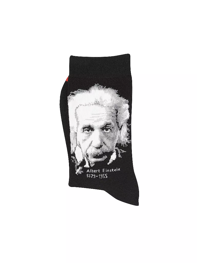 MUSEARTA | Damen Socken SCIENCE & HISTORY - ALBERT EINSTEIN black | schwarz