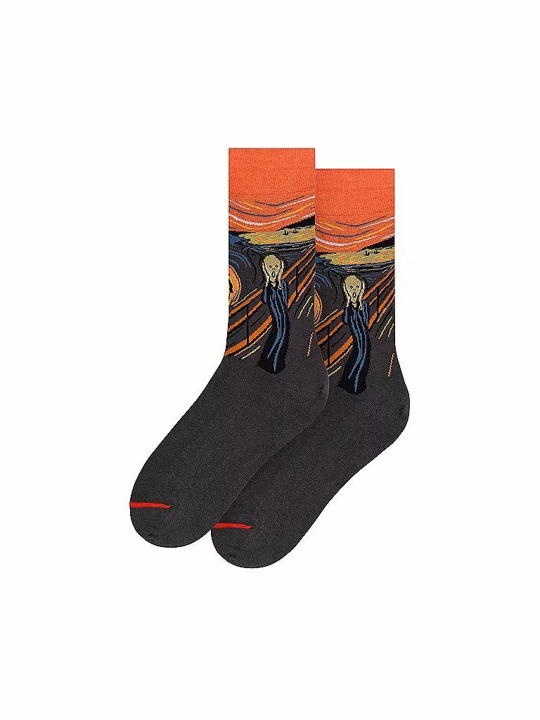 MUSEARTA | Damen Socken THE SCREAM - EDVARD MUNCH orange (36-40) | orange
