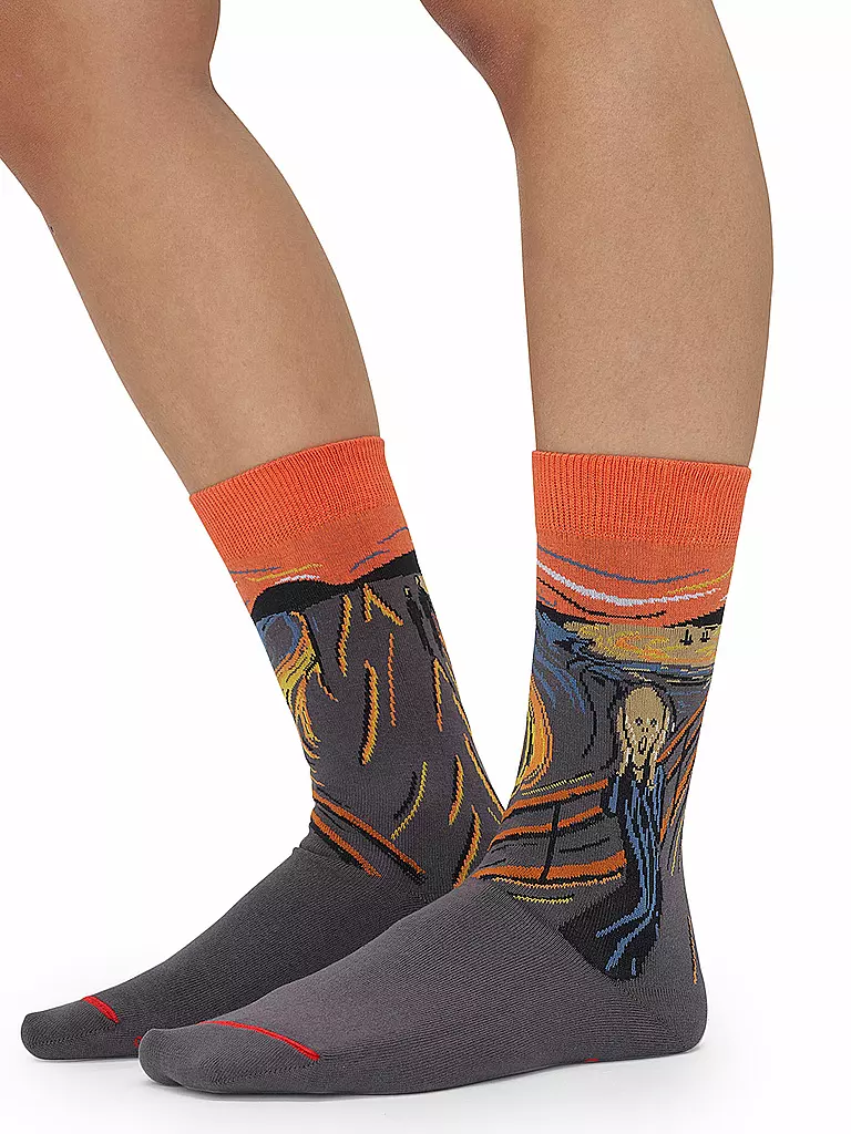 MUSEARTA | Damen Socken THE SCREAM - EDVARD MUNCH orange (36-40) | orange