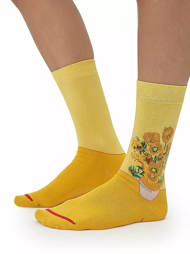 MUSEARTA | Herren  Socken SUNFLOWERS - V. GOGH yellow (40-46) | gelb