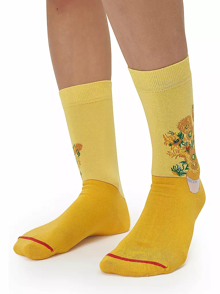 MUSEARTA | Herren  Socken SUNFLOWERS - V. GOGH yellow (40-46) | gelb