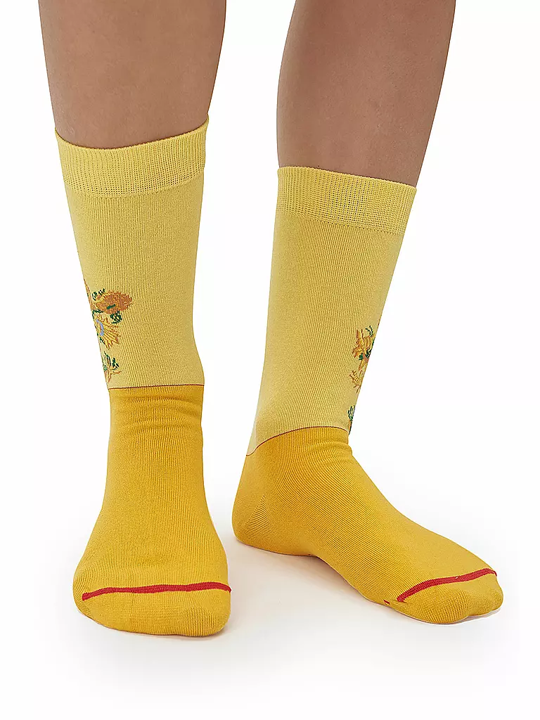 MUSEARTA | Herren  Socken SUNFLOWERS - V. GOGH yellow (40-46) | gelb
