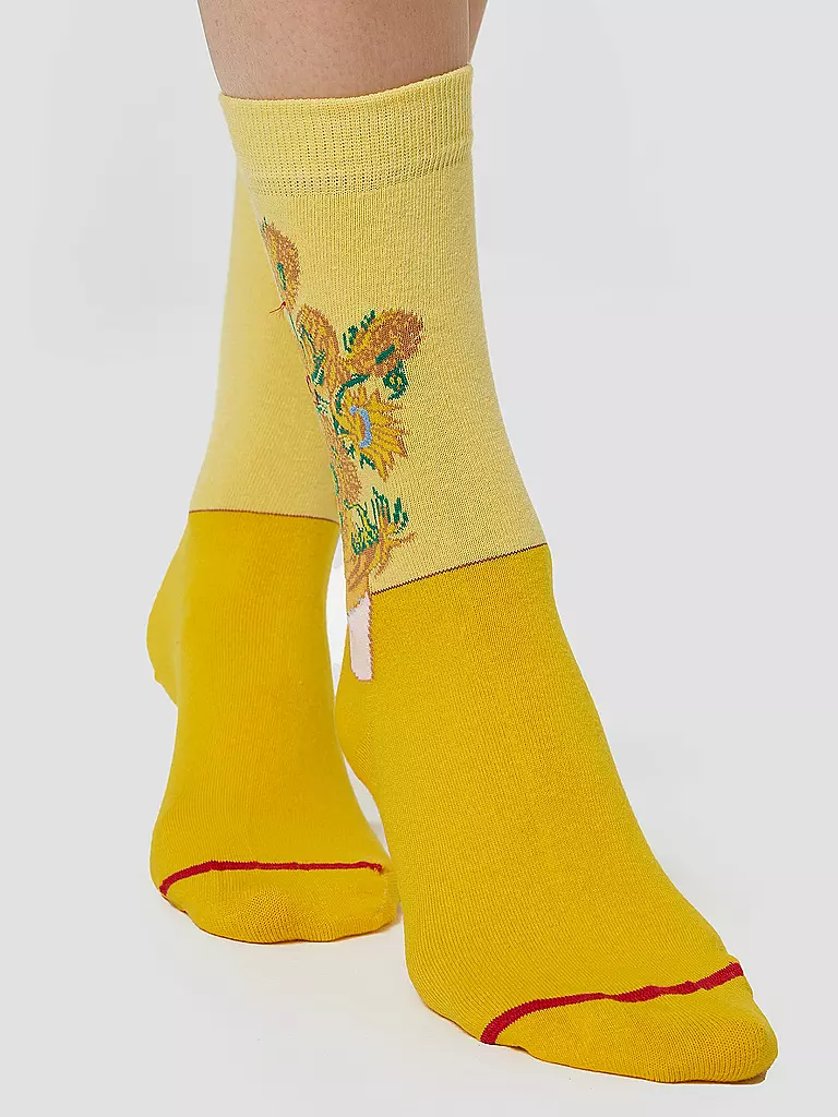 MUSEARTA | Herren  Socken SUNFLOWERS - V. GOGH yellow (40-46) | gelb