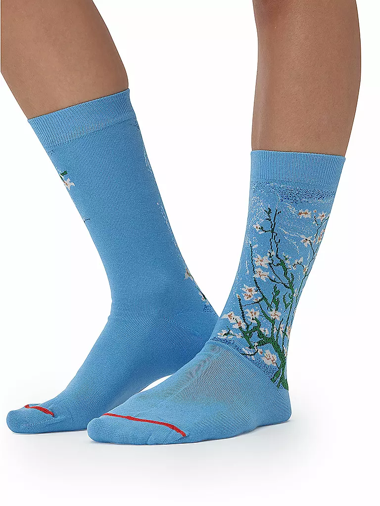 MUSEARTA | Herren Socken ALMOND BLOSSOM - V. GOGH light blue (46-49) | blau