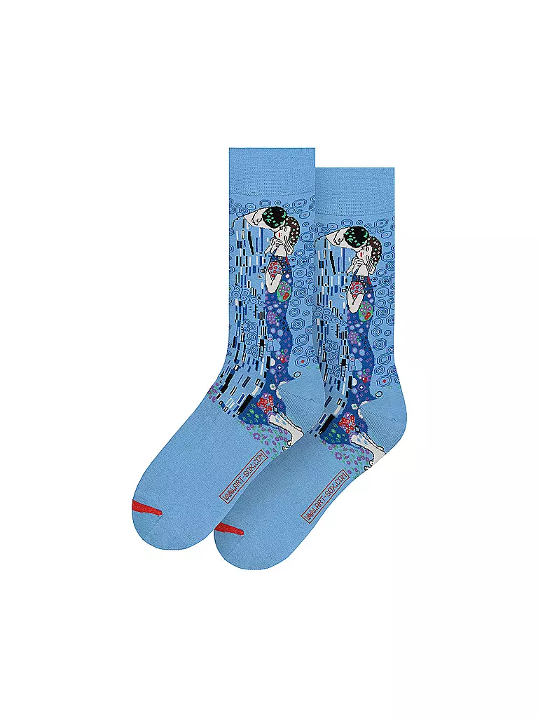 MUSEARTA | Herren Socken DER KUSS - GUSTAV KLIMT blue (40-46) | blau