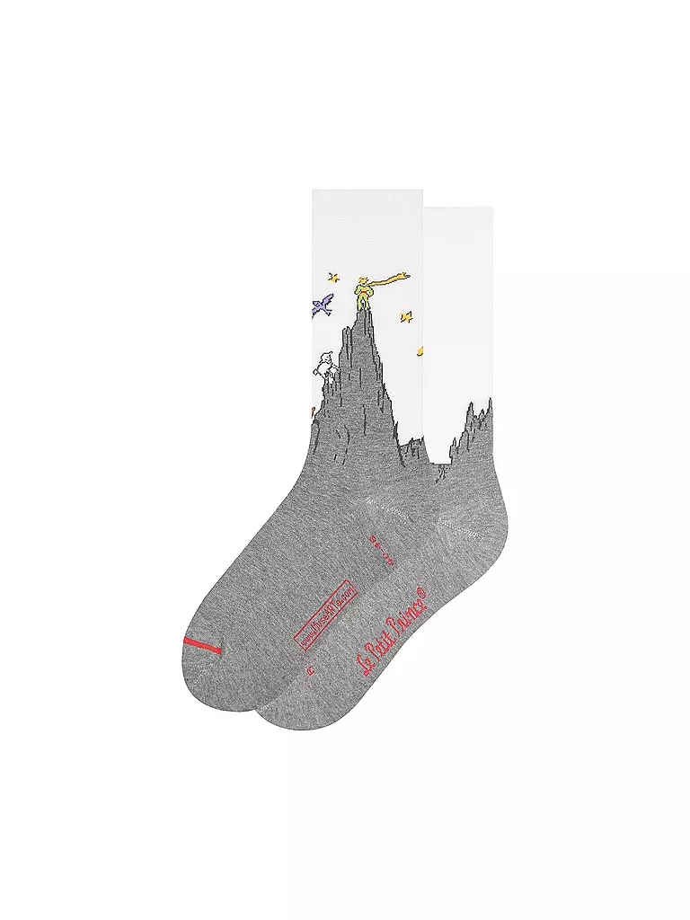 MUSEARTA | Herren Socken MOUNTAIN - DER KLEINE PRINZ grey-multi (40-46) | hellgrau