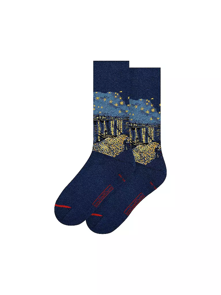 MUSEARTA | Herren Socken STARNIGHT RHONE - V. GOGH blue (40-46) | dunkelblau