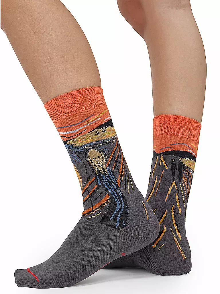 MUSEARTA | Herren Socken THE SCREAM - EDVARD MUNCH orange (40-46) | orange