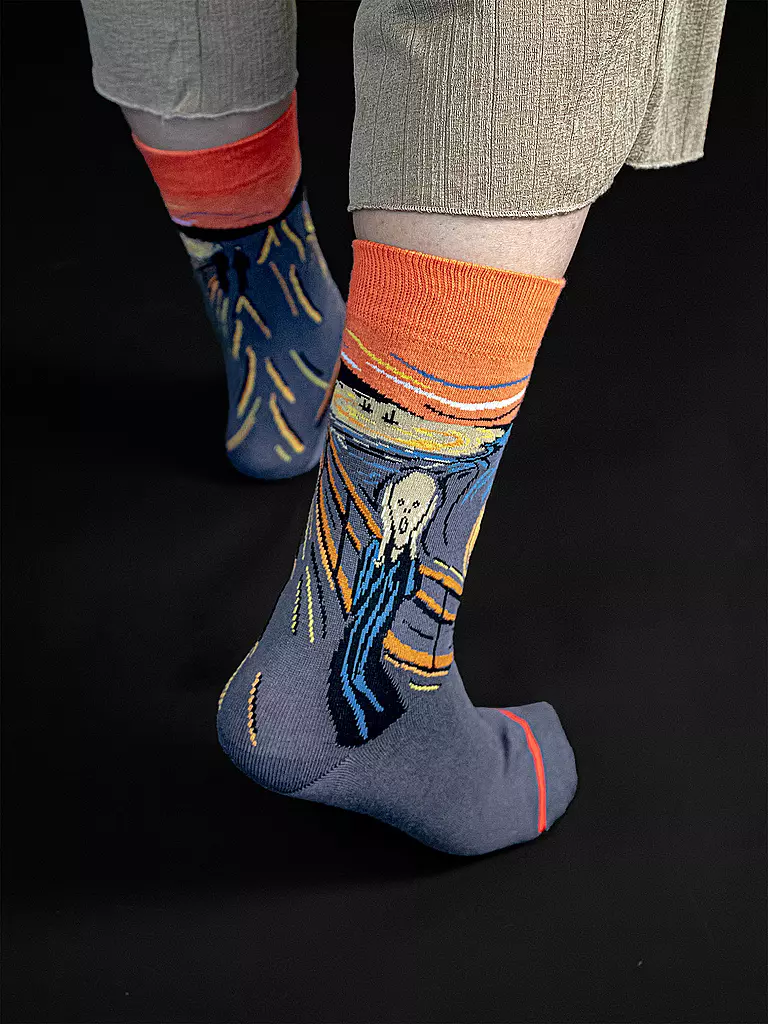 MUSEARTA | Herren Socken THE SCREAM - EDVARD MUNCH orange (46-49) | orange