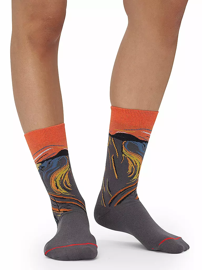 MUSEARTA | Herren Socken THE SCREAM - EDVARD MUNCH orange (46-49) | orange