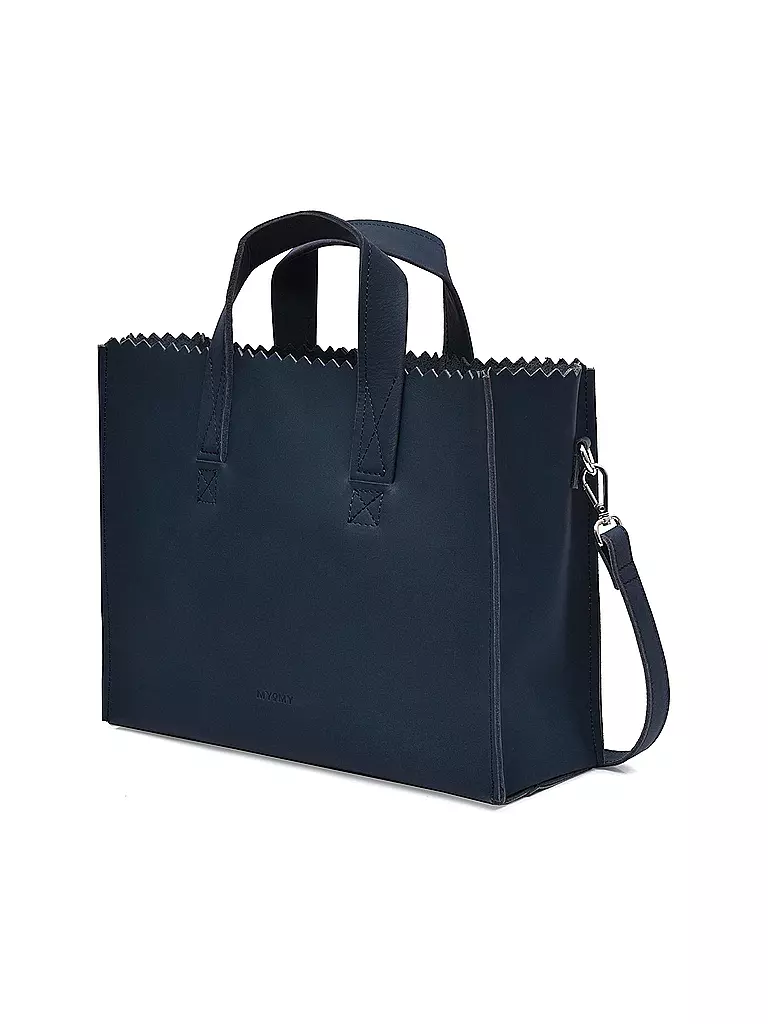 MYOMY | Ledertasche - Handbag Crossbody | blau