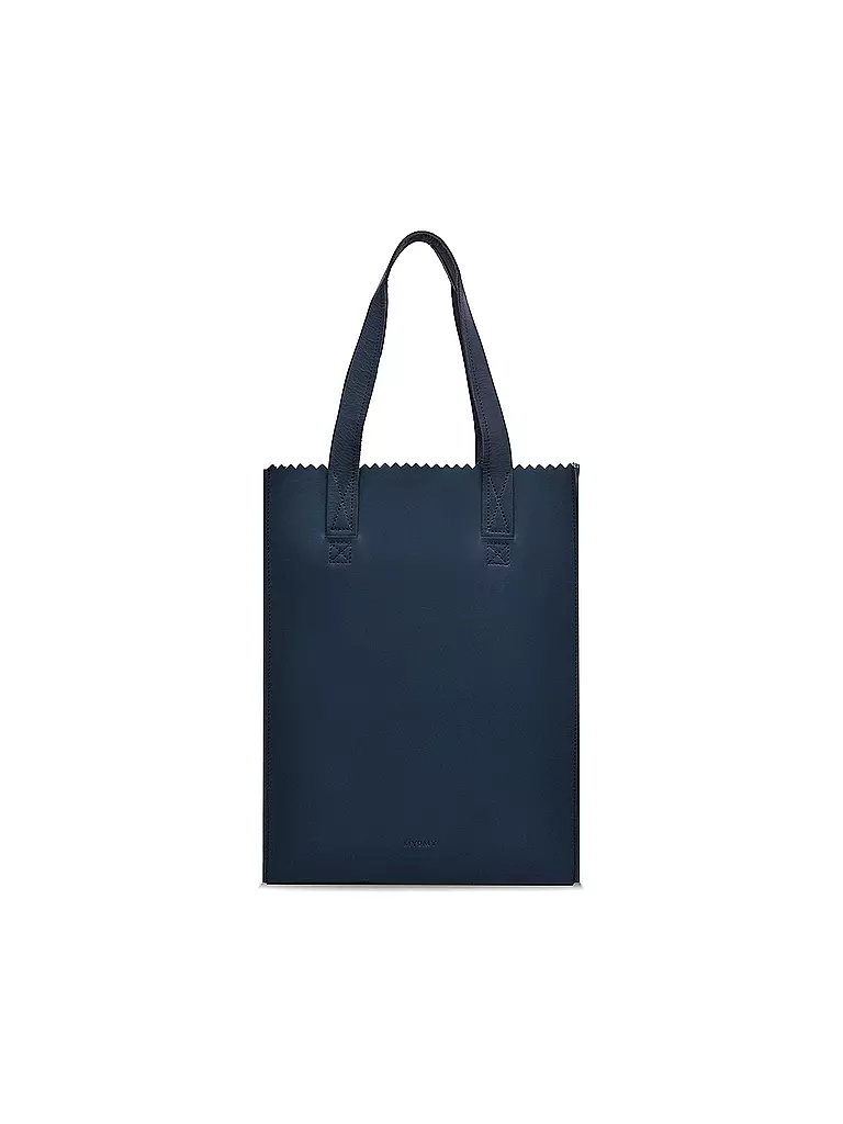 MYOMY | Ledertasche - Shopper My Paper Bag | blau