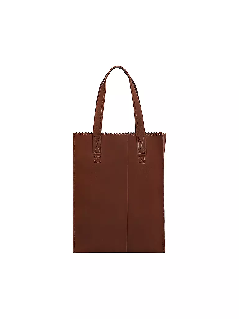 MYOMY | Ledertasche - Shopper My Paper Bag | camel