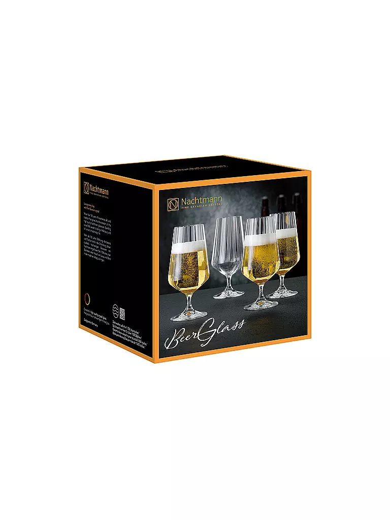 NACHTMANN | Bier Glas 4-er Set 380ml CELEBRATION Klar | transparent