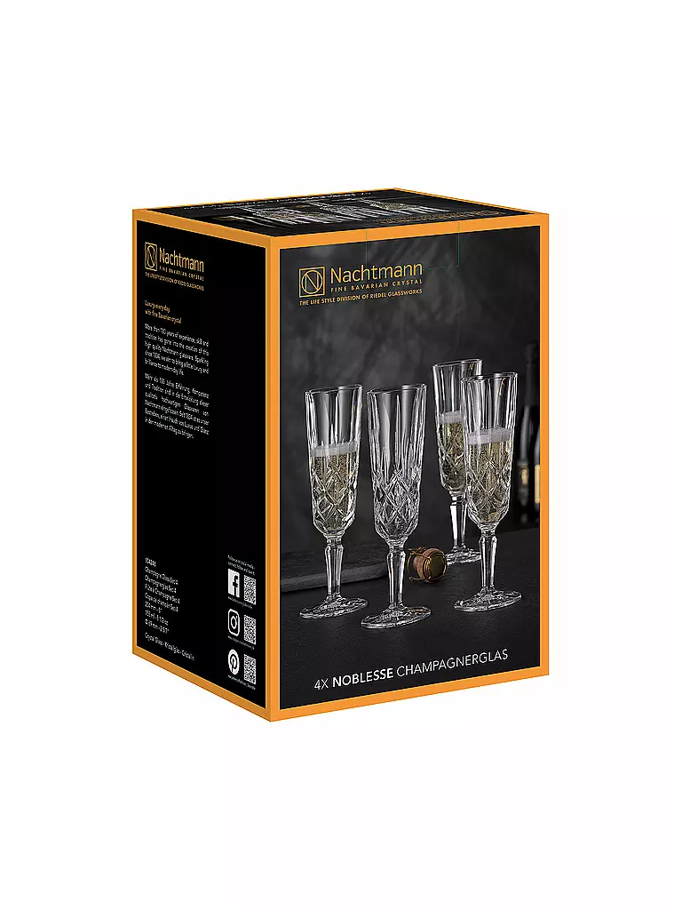 NACHTMANN | Champagnerglas 4er Set NOBLESSE 155ml | transparent