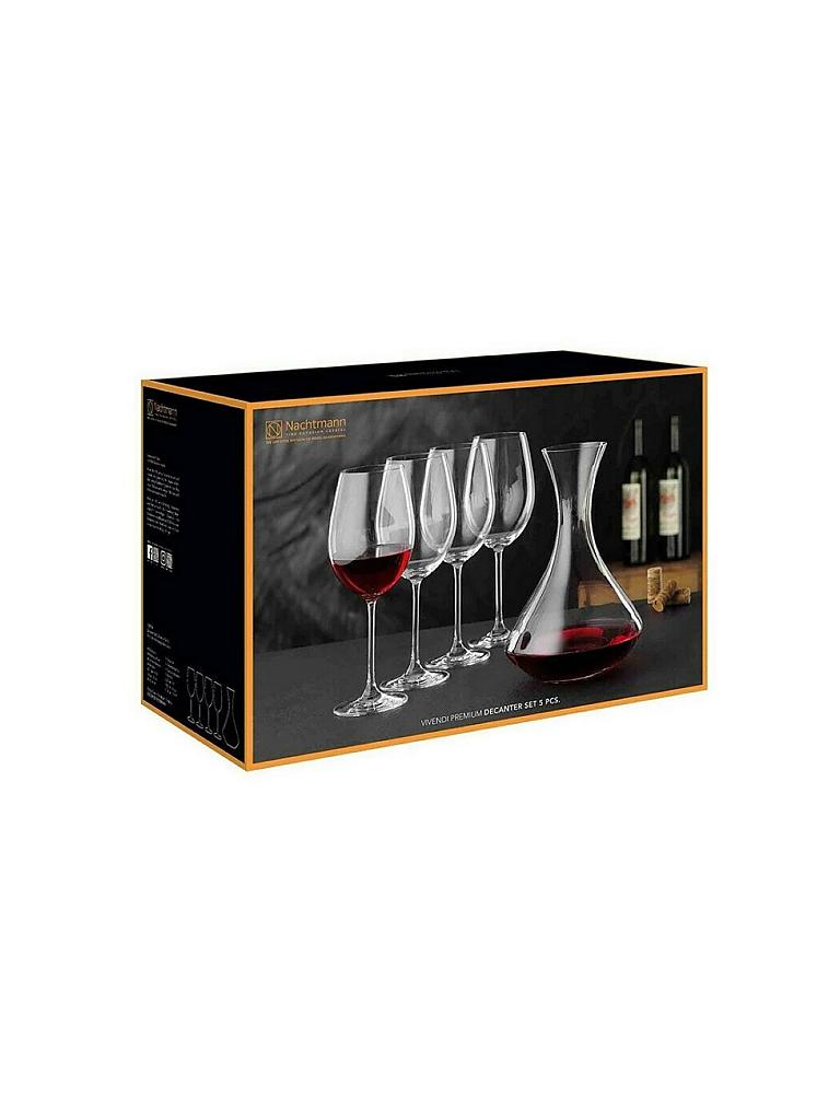 NACHTMANN | Rotweinglas Bordeaux 5er Set mit Dekanter | transparent