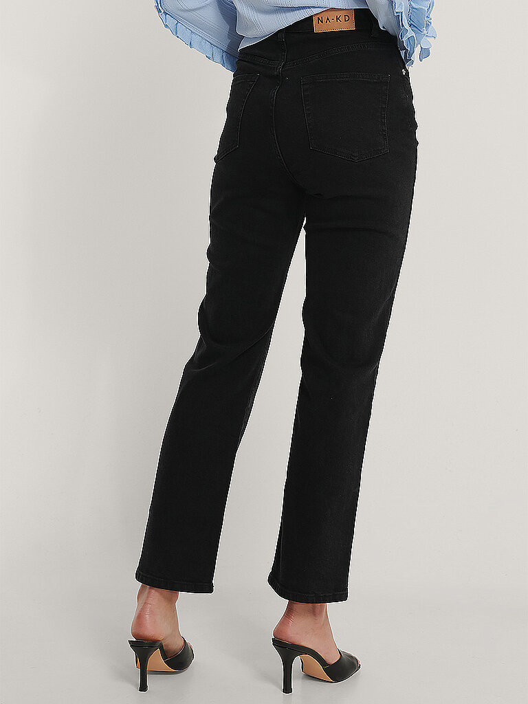 NAKD Highwaist Jeans Straight Fit schwarz | 34