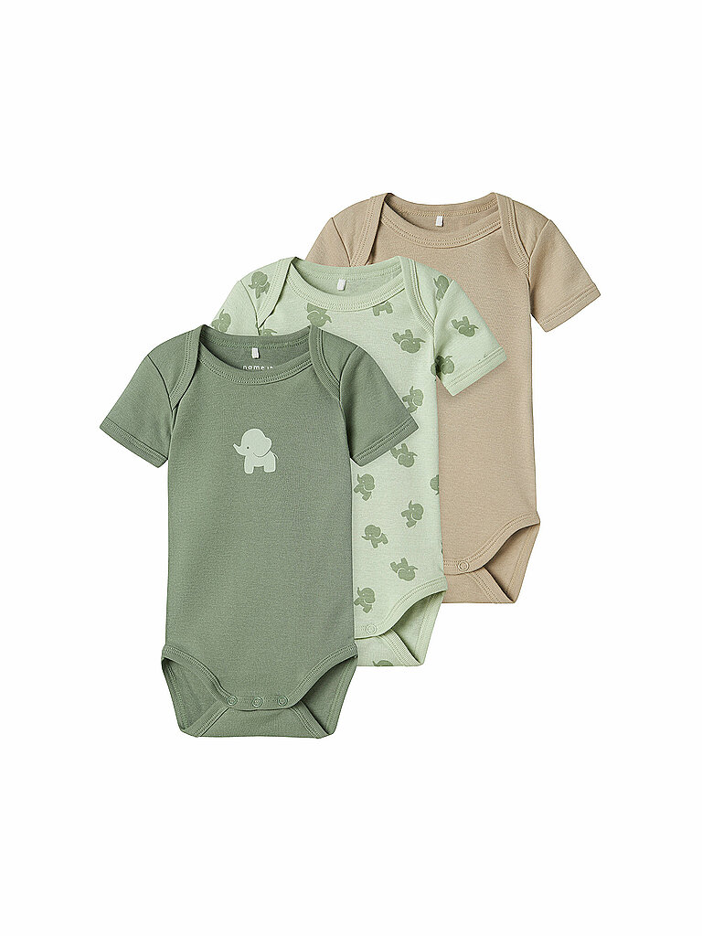 NAME IT Baby Body NBMBODY 3er Pkg. hellgrün | 50