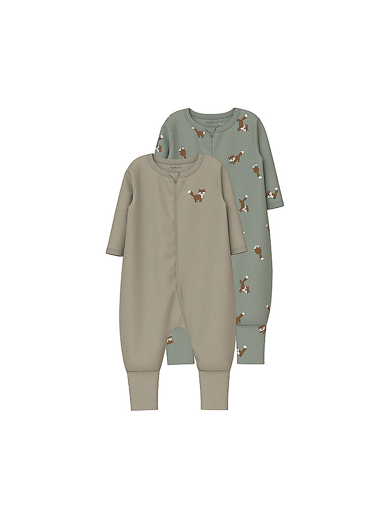 NAME IT Baby Schlafoverall 2er Pkg. NBMNIGHTSUIT  beige | 56