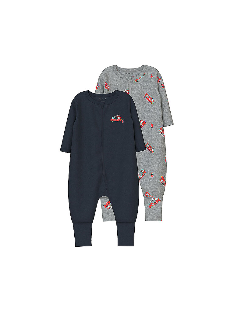 NAME IT Baby Schlafoverall 2er Pkg. NBMNIGHTSUIT  grau | 68