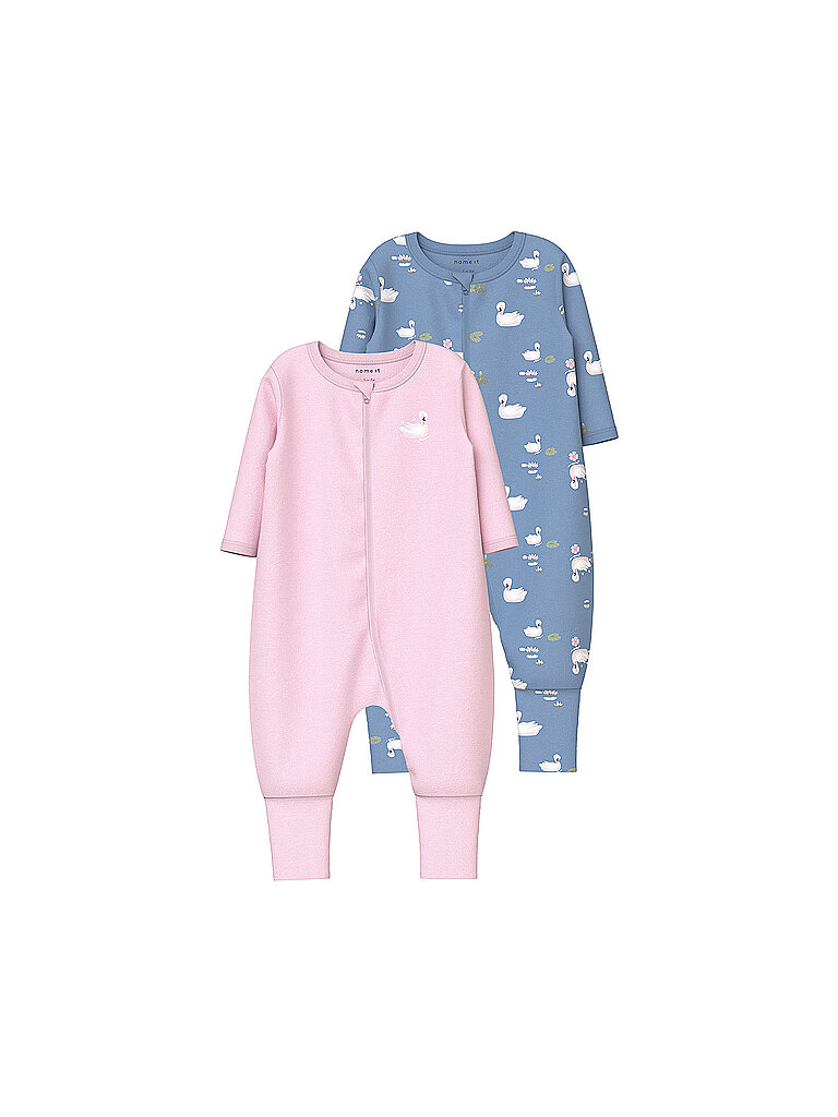 NAME IT Baby Schlafoverall 2er Pkg. NBMNIGHTSUIT  rosa | 74