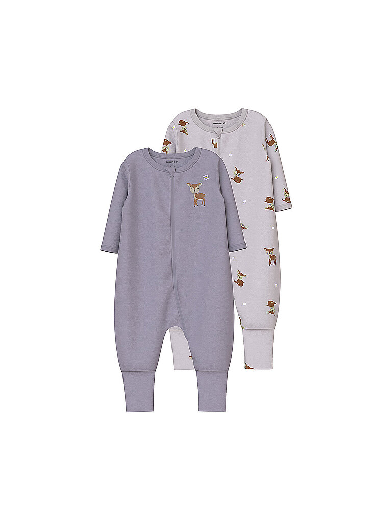 NAME IT Baby Schlafoverall 2er Pkg. NBMNIGHTSUIT  lila | 74