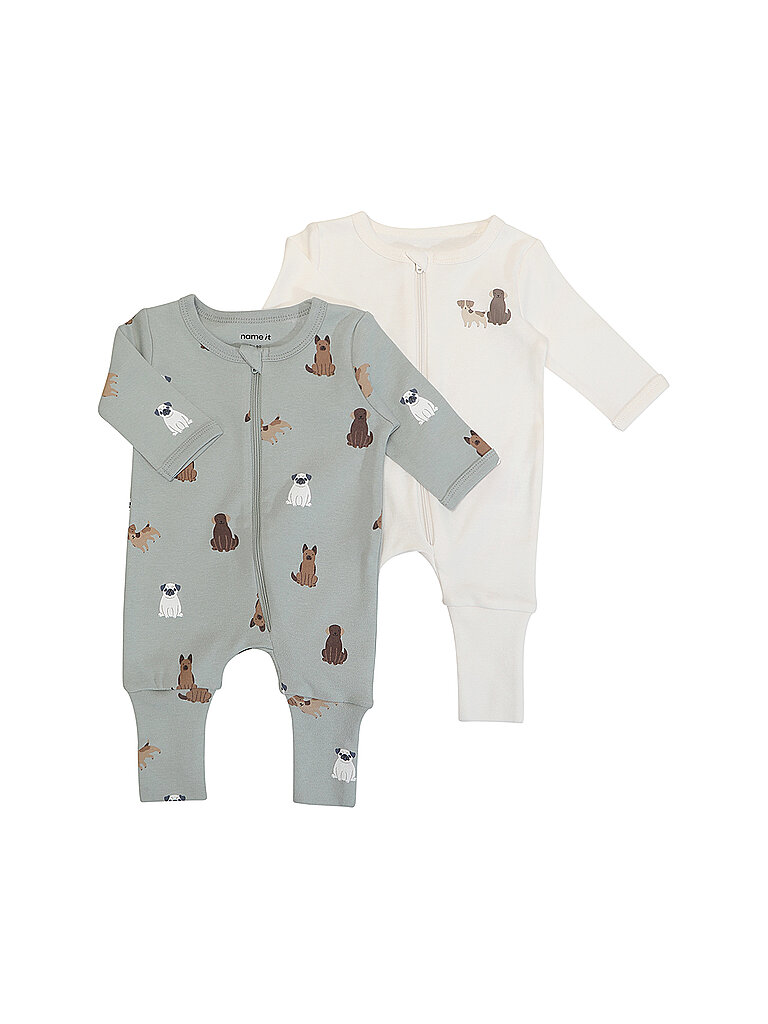 NAME IT Baby Schlafoverall 2er Pkg. NBMNIGHTSUIT  hellgrün | 50