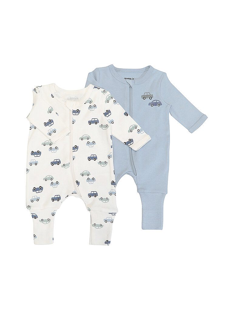 NAME IT Baby Schlafoverall 2er Pkg. NBMNIGHTSUIT  hellblau | 50