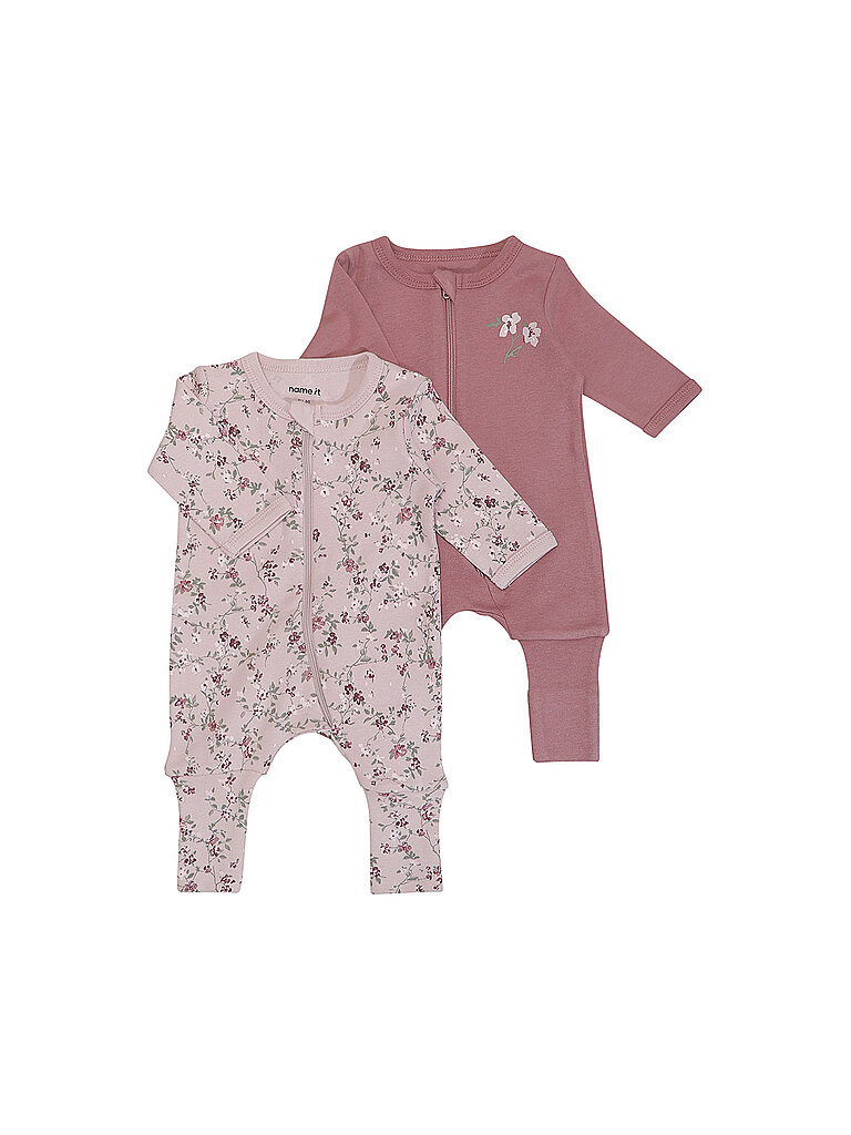 NAME IT Baby Schlafoverall 2er Pkg. NBMNIGHTSUIT  rosa | 62