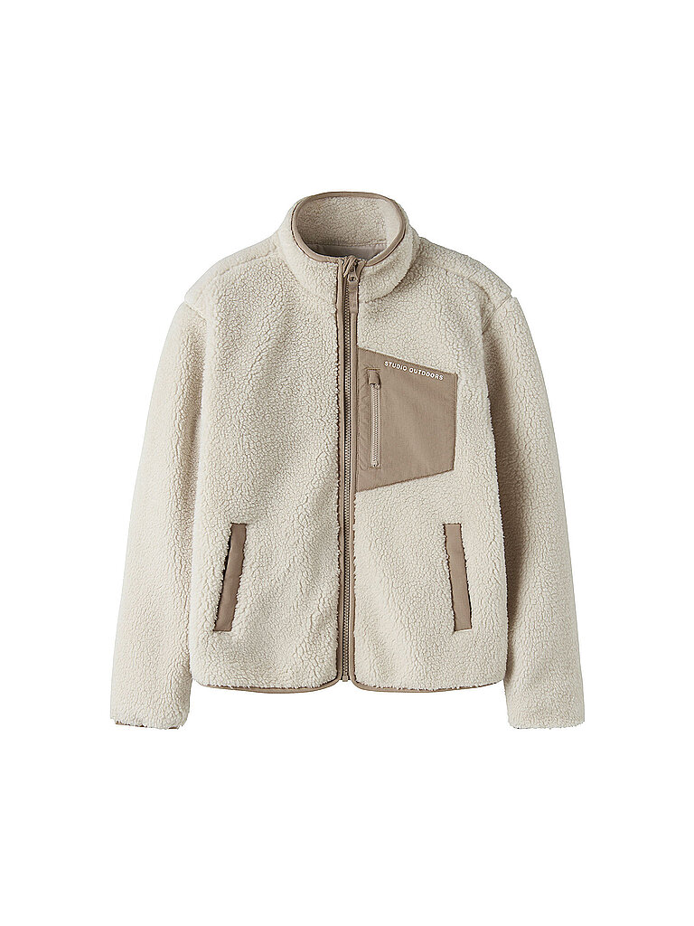 NAME IT Mädchen Jacke in Felloptik NKNMATTIA beige | 164