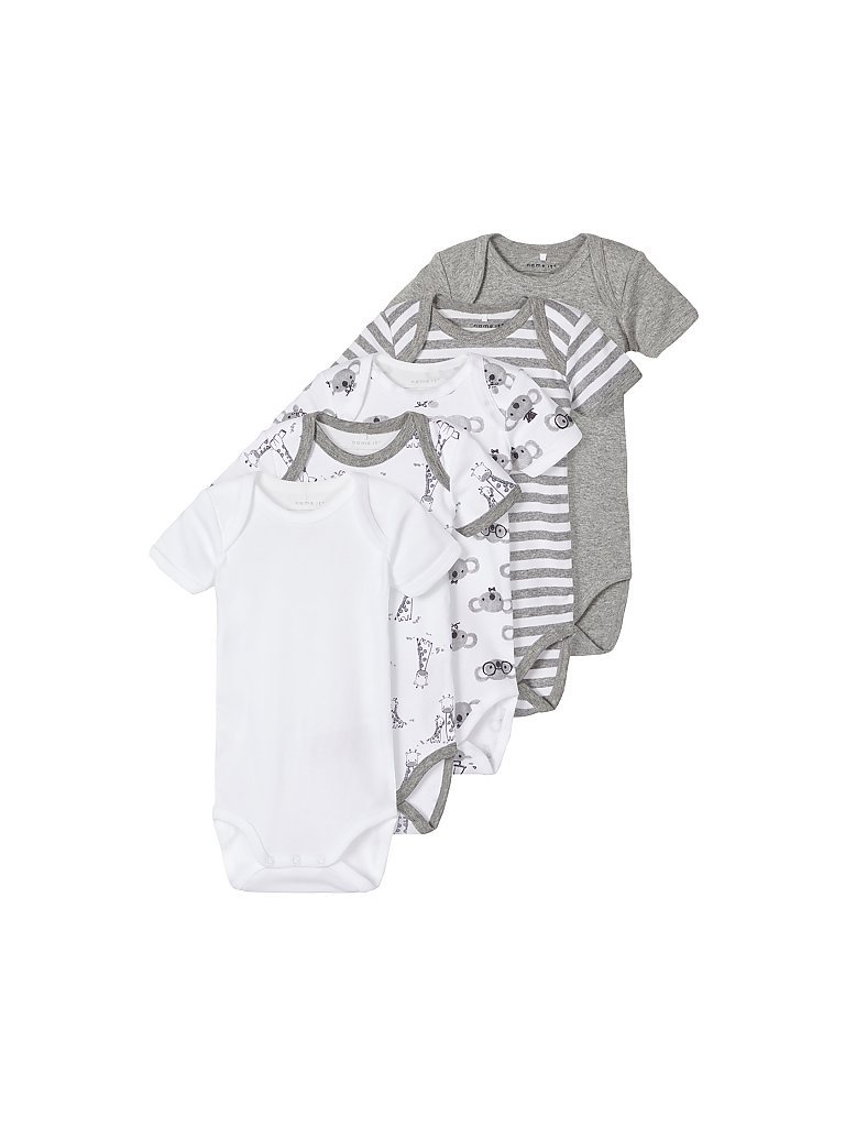 NAME IT Body 5-er Pkg. Bär grau | 86