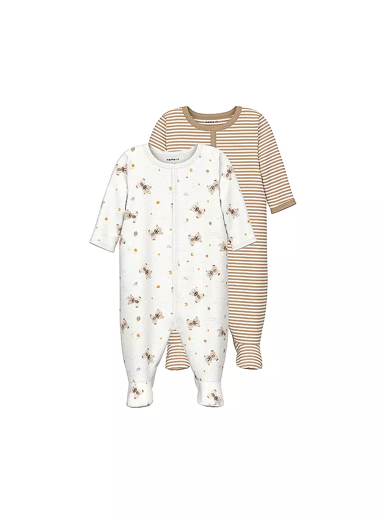 NAME IT | Baby Schlafanzug NBNNIGHTSUIT 2er Pkg | beige