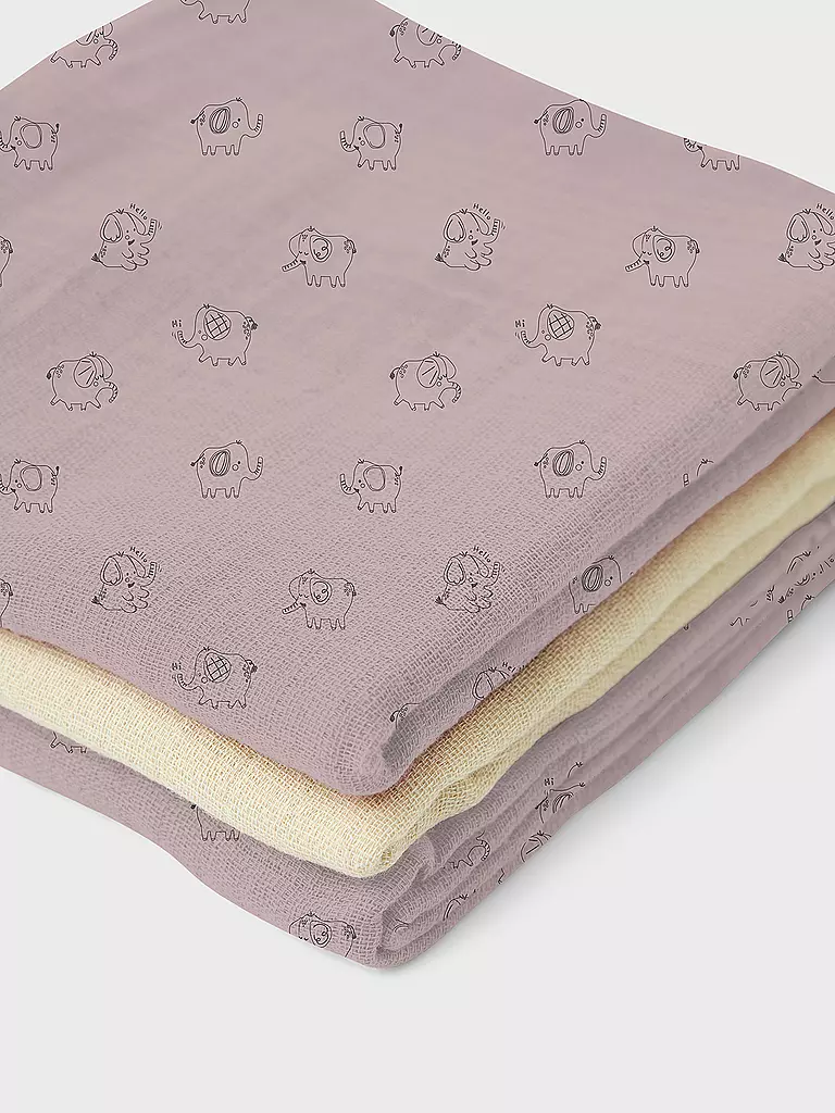 NAME IT | Babytuch 3er Pkg NBNOHAPPY | lila