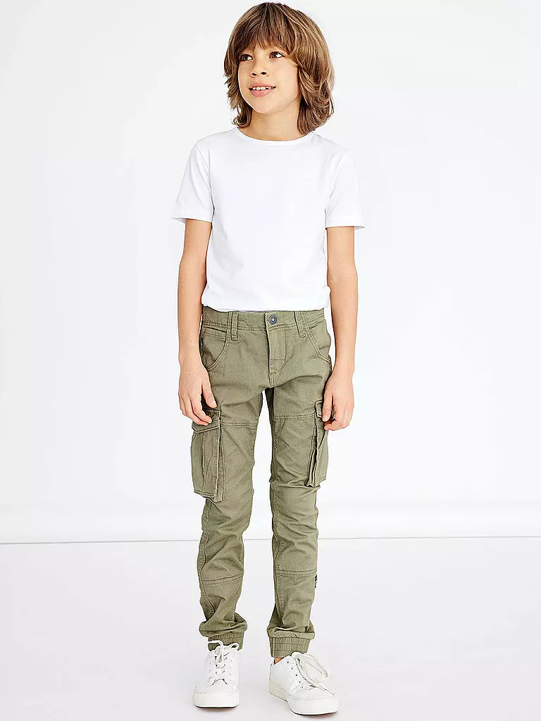 NAME IT | Jungen Cargohose Regular Fit NITBAMGO  | olive