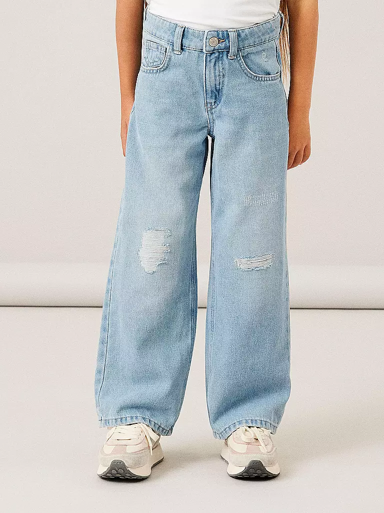 NAME IT | Mädchen Highwaist Jeans Wide Leg NKFROSE  | hellblau