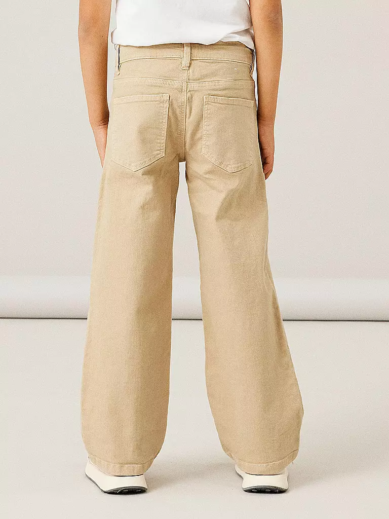 NAME IT | Mädchen Hose Wide Fit NKFROSE  | beige