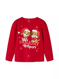 NAME IT | Mädchen Langarmshirt NMFSASA | rot