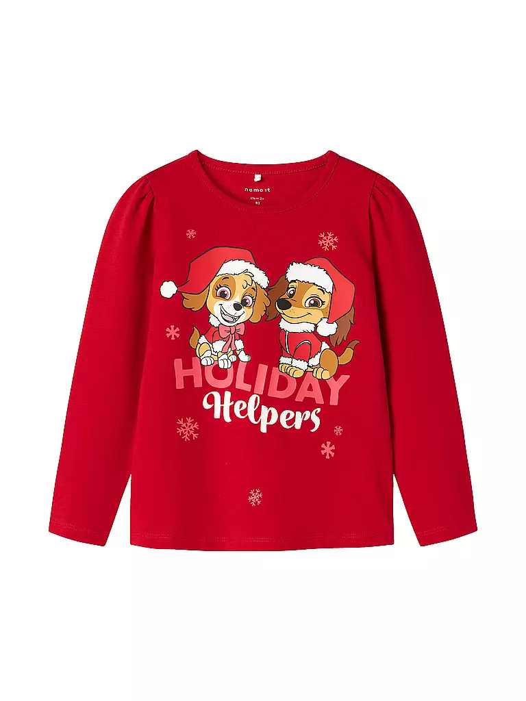 NAME IT | Mädchen Langarmshirt NMFSASA | rot
