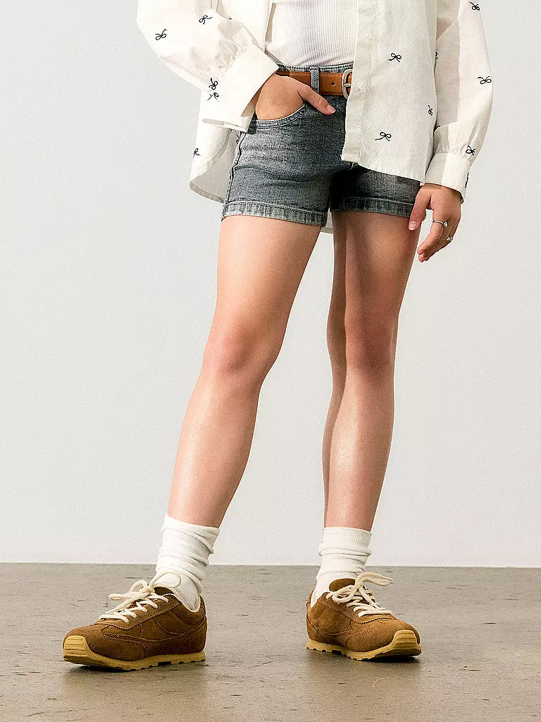 NAME IT | Mädchen Shorts NKFSALLI Slim Fit | hellgrau