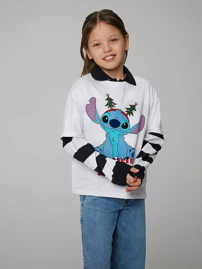 NAME IT | Mädchen T-Shirt NKFAKKA STITCH | weiss