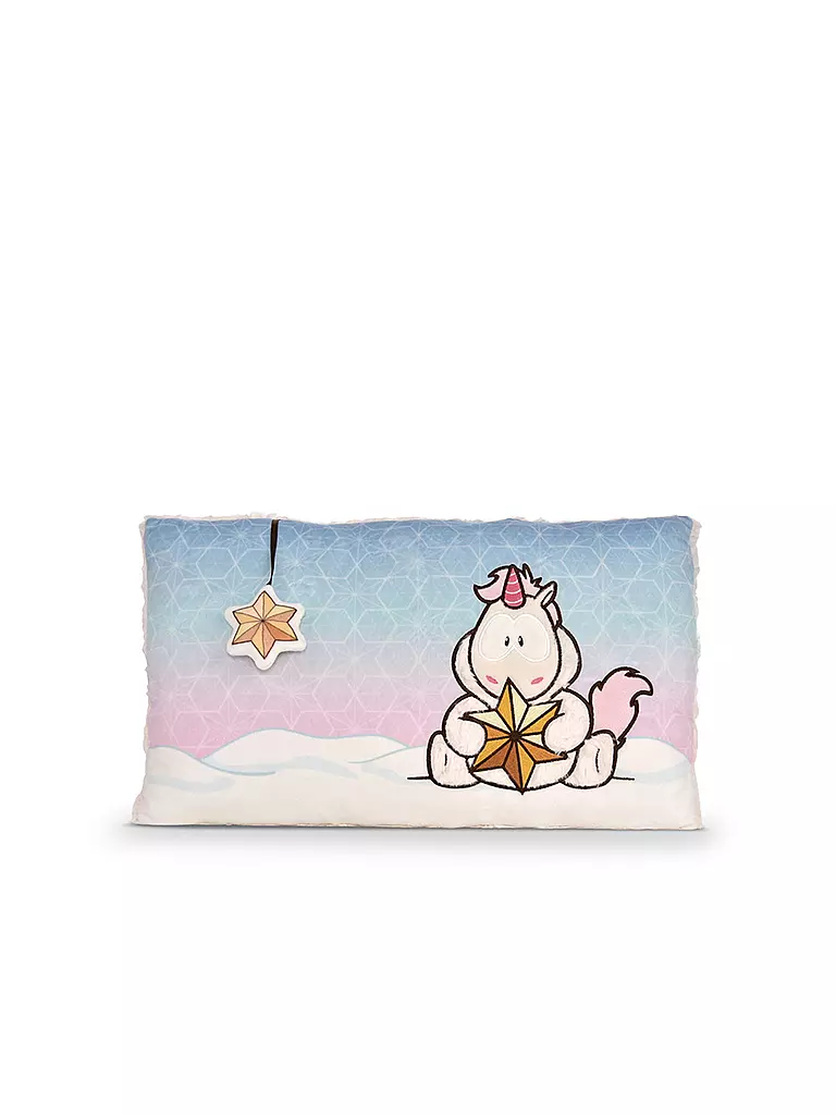NICI | Kissen Einhorn Theodor mit Schneeanzug | bunt